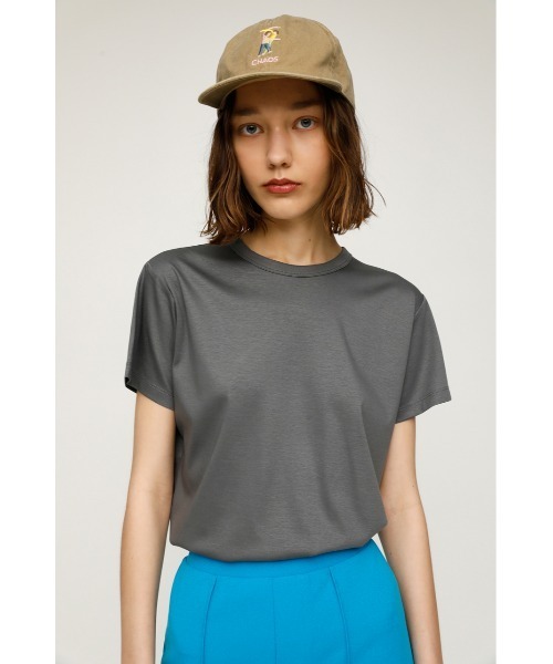 SLY（スライ）の「MERCERIZE BASIC T/SH ベーシック Tシャツ（Tシャツ/カットソー・レディース・ブルー/ホワイト/ライトイエロー/ブラック/グレー/ライトピンク・FREE）」の4枚目の写真