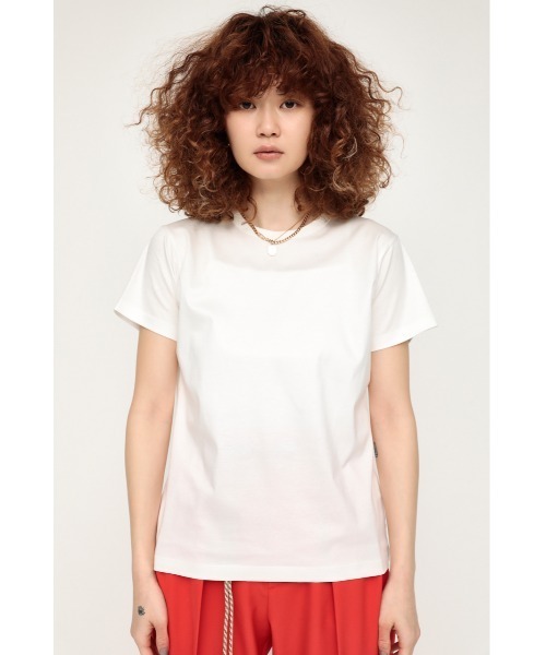 SLY（スライ）の「MERCERIZE BASIC T/SH ベーシック Tシャツ（Tシャツ/カットソー・レディース・ブルー/ホワイト/ライトイエロー/ブラック/グレー/ライトピンク・FREE）」の9枚目の写真