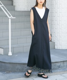 KBF | バッククロスIラインジャンパースカート(ワンピース)