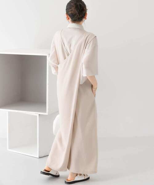 KBF(ケイビーエフ)の「バッククロスIラインジャンパースカート(ワンピース・レディース・ブラック/ベージュ/ブラウン・ONE)」の12枚目の写真