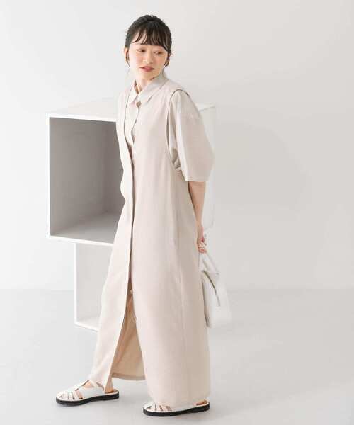 KBF(ケイビーエフ)の「バッククロスIラインジャンパースカート(ワンピース・レディース・ブラック/ベージュ/ブラウン・ONE)」の13枚目の写真