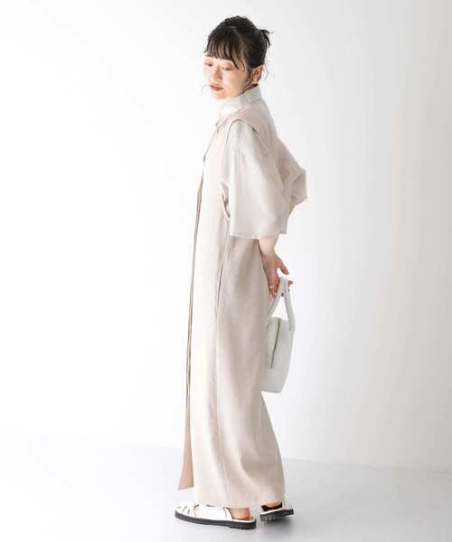 KBF(ケイビーエフ)の「バッククロスIラインジャンパースカート(ワンピース・レディース・ブラック/ベージュ/ブラウン・ONE)」の15枚目の写真