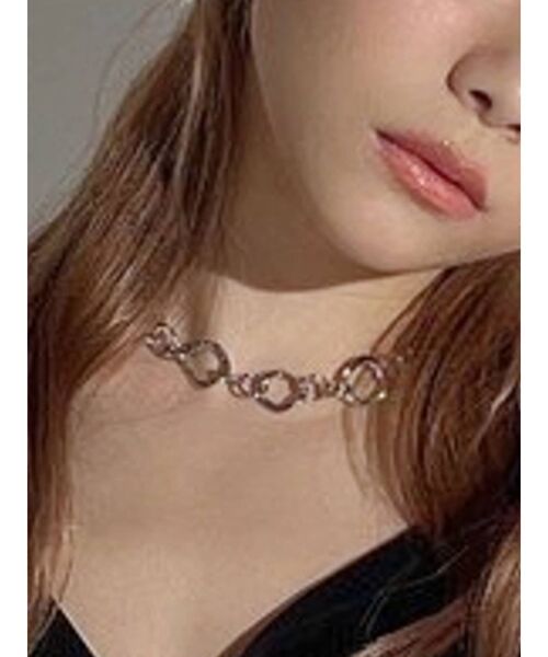 RESEXXY（リゼクシー）の「ビッグチェーンネックレス（ネックレス・レディース・ゴールド/シルバー・FREE）」の2枚目の写真