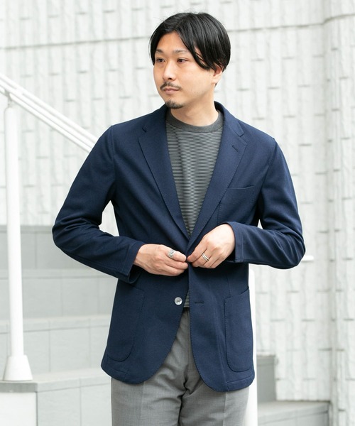 URBAN RESEARCH DOORS(アーバンリサーチドアーズ)の「LIFE STYLE TAILOR メランジニットイージージャケット(スーツジャケット・メンズ・ネイビー/グレー・44/46/48/50)」の10枚目の写真