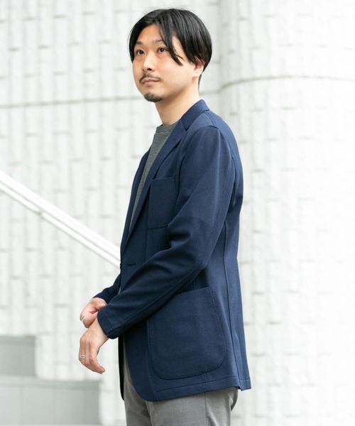 URBAN RESEARCH DOORS(アーバンリサーチドアーズ)の「LIFE STYLE TAILOR メランジニットイージージャケット(スーツジャケット・メンズ・ネイビー/グレー・44/46/48/50)」の17枚目の写真