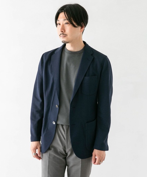 URBAN RESEARCH DOORS(アーバンリサーチドアーズ)の「LIFE STYLE TAILOR メランジニットイージージャケット(スーツジャケット・メンズ・ネイビー/グレー・44/46/48/50)」の4枚目の写真