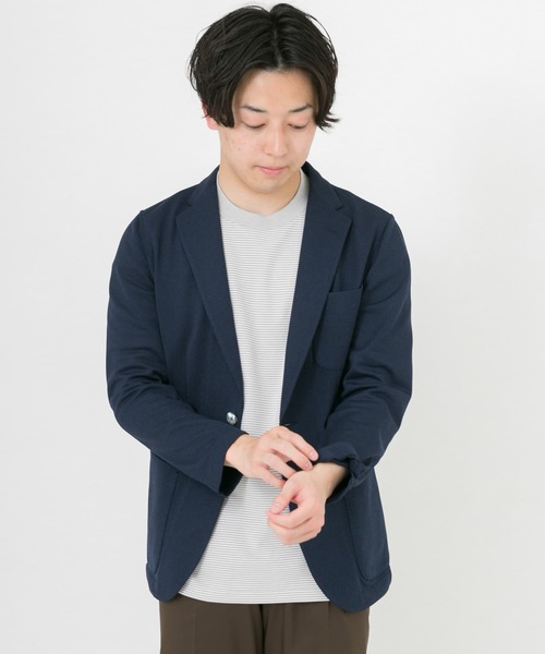URBAN RESEARCH DOORS(アーバンリサーチドアーズ)の「LIFE STYLE TAILOR メランジニットイージージャケット(スーツジャケット・メンズ・ネイビー/グレー・44/46/48/50)」の13枚目の写真
