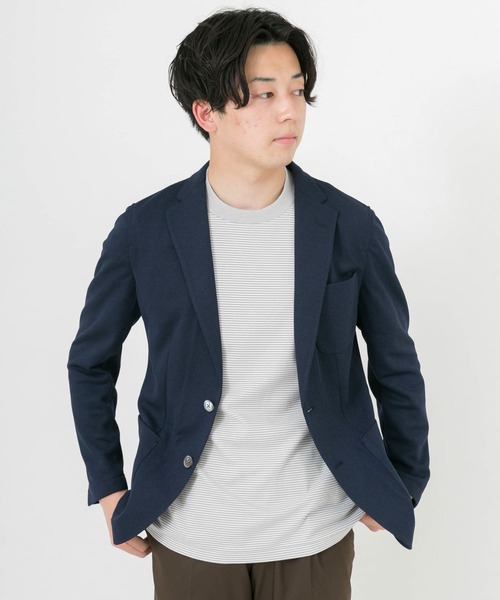 URBAN RESEARCH DOORS(アーバンリサーチドアーズ)の「LIFE STYLE TAILOR メランジニットイージージャケット(スーツジャケット・メンズ・ネイビー/グレー・44/46/48/50)」の6枚目の写真