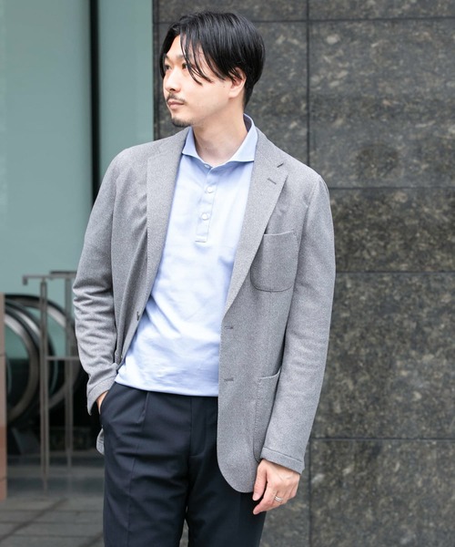 URBAN RESEARCH DOORS(アーバンリサーチドアーズ)の「LIFE STYLE TAILOR メランジニットイージージャケット(スーツジャケット・メンズ・ネイビー/グレー・44/46/48/50)」の14枚目の写真