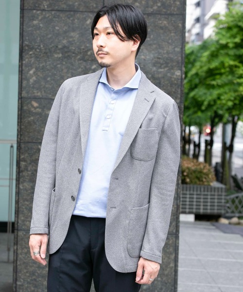 URBAN RESEARCH DOORS(アーバンリサーチドアーズ)の「LIFE STYLE TAILOR メランジニットイージージャケット(スーツジャケット・メンズ・ネイビー/グレー・44/46/48/50)」の7枚目の写真