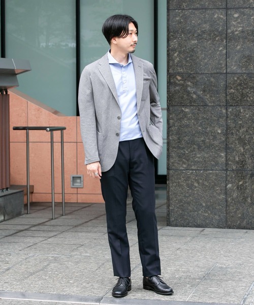 URBAN RESEARCH DOORS(アーバンリサーチドアーズ)の「LIFE STYLE TAILOR メランジニットイージージャケット(スーツジャケット・メンズ・ネイビー/グレー・44/46/48/50)」の21枚目の写真
