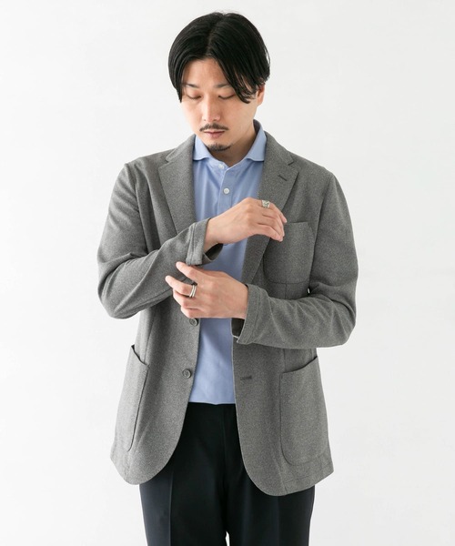 URBAN RESEARCH DOORS(アーバンリサーチドアーズ)の「LIFE STYLE TAILOR メランジニットイージージャケット(スーツジャケット・メンズ・ネイビー/グレー・44/46/48/50)」の8枚目の写真