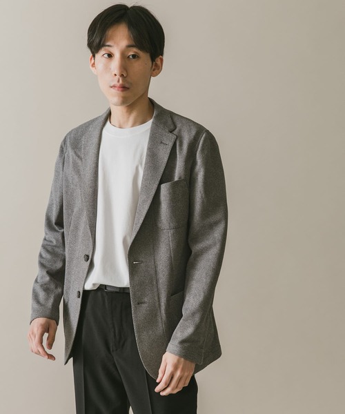 URBAN RESEARCH DOORS(アーバンリサーチドアーズ)の「LIFE STYLE TAILOR メランジニットイージージャケット(スーツジャケット・メンズ・ネイビー/グレー・44/46/48/50)」の16枚目の写真
