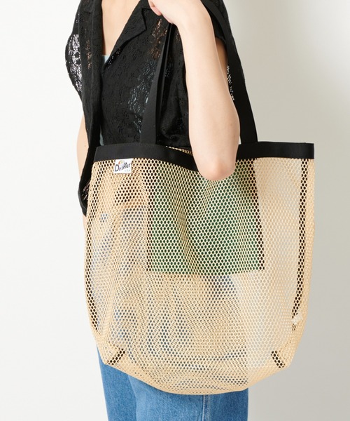 U by SPICK&SPAN(ユーバイスピックアンドスパン)の「【Drifter/ドリフター】 MESH HANDLE TOTE(トートバッグ・レディース・ナチュラル・FREE)」の1枚目の写真