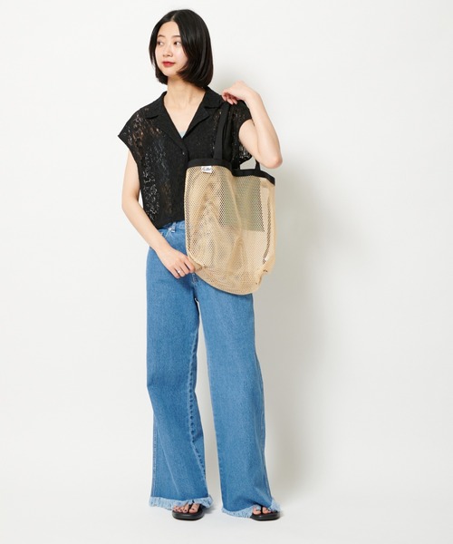 U by SPICK&SPAN(ユーバイスピックアンドスパン)の「【Drifter/ドリフター】 MESH HANDLE TOTE(トートバッグ・レディース・ナチュラル・FREE)」の2枚目の写真