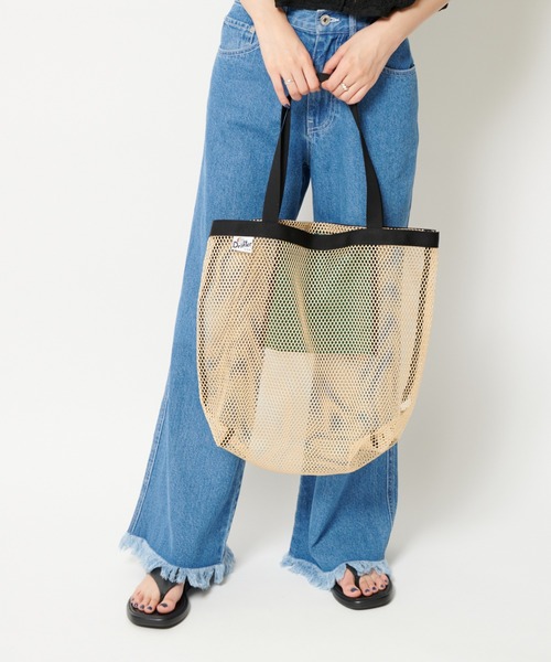 U by SPICK&SPAN(ユーバイスピックアンドスパン)の「【Drifter/ドリフター】 MESH HANDLE TOTE(トートバッグ・レディース・ナチュラル・FREE)」の3枚目の写真