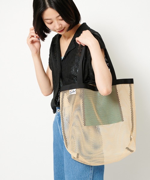U by SPICK&SPAN(ユーバイスピックアンドスパン)の「【Drifter/ドリフター】 MESH HANDLE TOTE(トートバッグ・レディース・ナチュラル・FREE)」の4枚目の写真