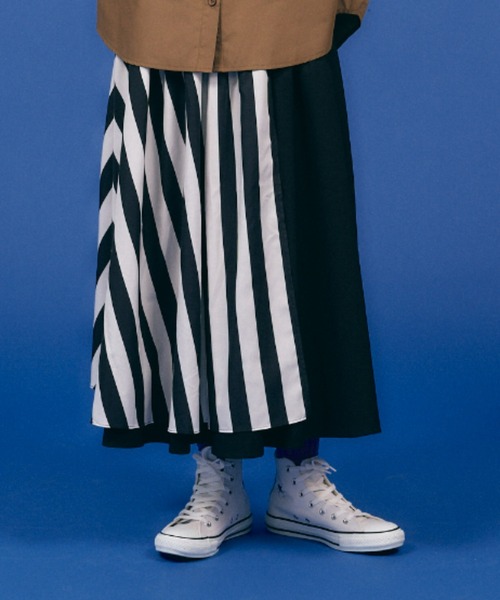 新品 MACHATT アシンメトリードットスカート DOT⁄STRIPE