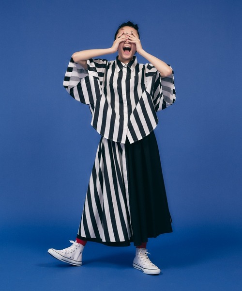 manana suerte(マニャーナスエルテ)の「DOT/STRIPE アシンメトリースカート(スカート・レディース・ストライプ/ドット・FREE)」の13枚目の写真