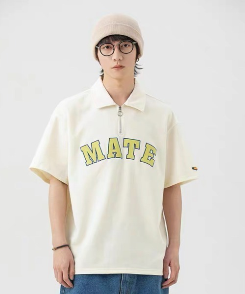 ARULE(アルール)の「『ARULE/アルール』アーチロゴハーフジップポロシャツ 【CN】(ポロシャツ・メンズ・ネイビー/アイボリー/ライトイエロー・XL)」の1枚目の写真
