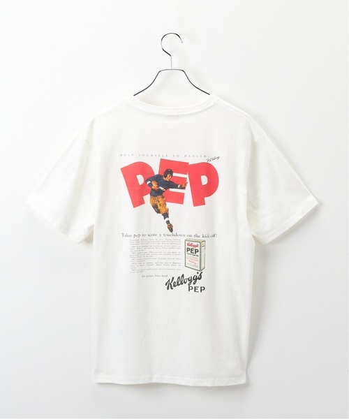B.C STOCK(ベーセーストック)の「【Kellogs / ケロッグ】 別注 PEP SPORTS Tシャツ(Tシャツ/カットソー・メンズ・ホワイト/ホワイト系その他/ホワイト×ホワイト/ライトホワイト・MEDIUM/LARGE)」の2枚目の写真