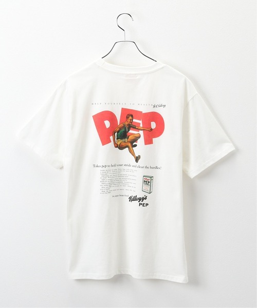 B.C STOCK(ベーセーストック)の「【Kellogs / ケロッグ】 別注 PEP SPORTS Tシャツ(Tシャツ/カットソー・メンズ・ホワイト/ホワイト系その他/ホワイト×ホワイト/ライトホワイト・MEDIUM/LARGE)」の3枚目の写真