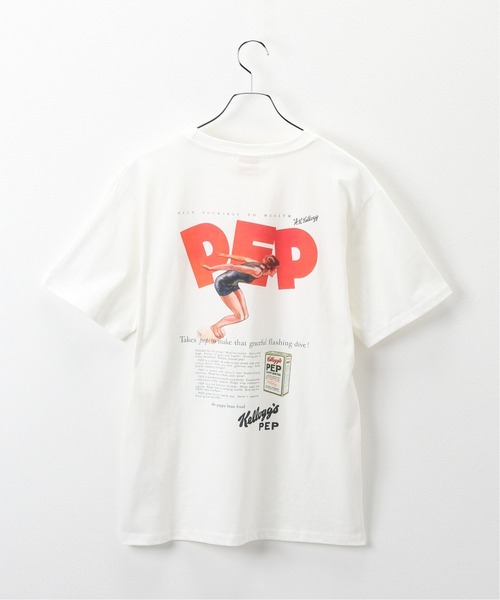B.C STOCK(ベーセーストック)の「【Kellogs / ケロッグ】 別注 PEP SPORTS Tシャツ(Tシャツ/カットソー・メンズ・ホワイト/ホワイト系その他/ホワイト×ホワイト/ライトホワイト・MEDIUM/LARGE)」の4枚目の写真