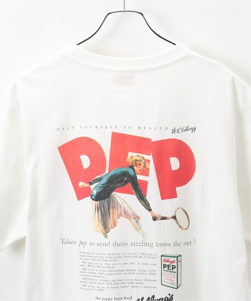 B.C STOCK(ベーセーストック)の「【Kellogs / ケロッグ】 別注 PEP SPORTS Tシャツ(Tシャツ/カットソー・メンズ・ホワイト/ホワイト系その他/ホワイト×ホワイト/ライトホワイト・MEDIUM/LARGE)」の9枚目の写真