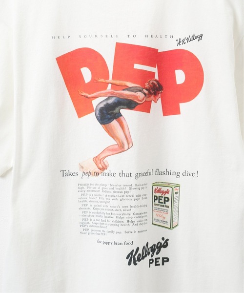 B.C STOCK(ベーセーストック)の「【Kellogs / ケロッグ】 別注 PEP SPORTS Tシャツ(Tシャツ/カットソー・メンズ・ホワイト/ホワイト系その他/ホワイト×ホワイト/ライトホワイト・MEDIUM/LARGE)」の13枚目の写真