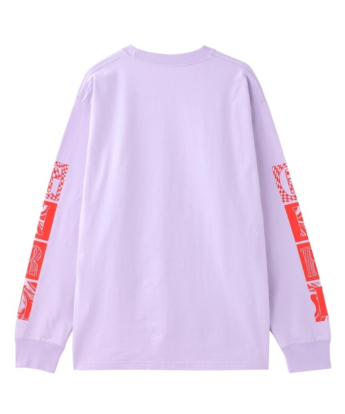 X-girl（エックスガール）の「BLOCK LOGO L/S TEE（Tシャツ/カットソー・レディース・ホワイト/ブラック/ライトパープル・S/M/L/XL）」の10枚目の写真