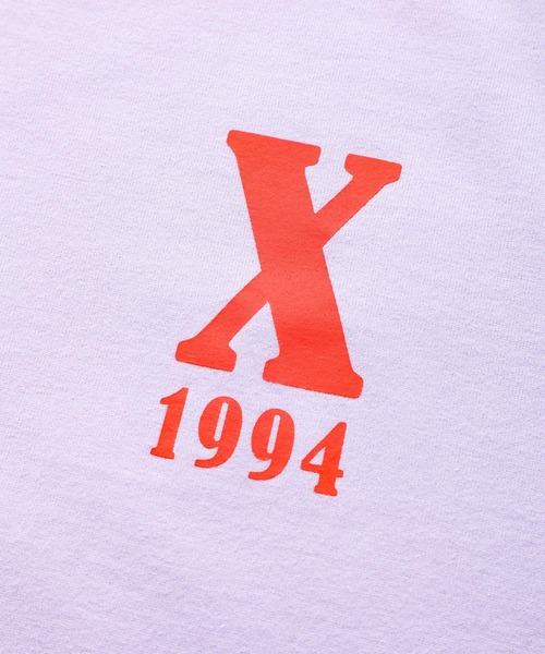 X-girl（エックスガール）の「BLOCK LOGO L/S TEE（Tシャツ/カットソー・レディース・ホワイト/ブラック/ライトパープル・S/M/L/XL）」の12枚目の写真