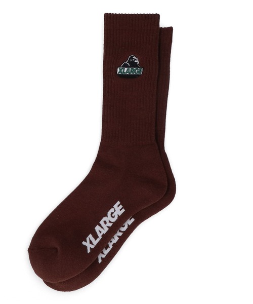 XLARGE（エクストララージ）の「OG EMBROIDERED SOCKS　XLARGE（ソックス/靴下・メンズ・ホワイト/ブラック/ブラウン・ONE SIZE）」の3枚目の写真