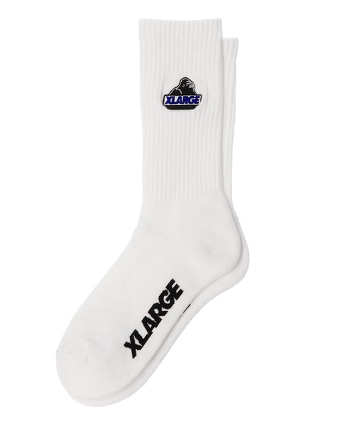 XLARGE（エクストララージ）の「OG EMBROIDERED SOCKS　XLARGE（ソックス/靴下・メンズ・ホワイト/ブラック/ブラウン・ONE SIZE）」の4枚目の写真