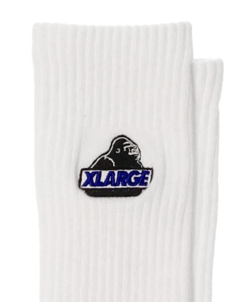 XLARGE（エクストララージ）の「OG EMBROIDERED SOCKS　XLARGE（ソックス/靴下・メンズ・ホワイト/ブラック/ブラウン・ONE SIZE）」の5枚目の写真