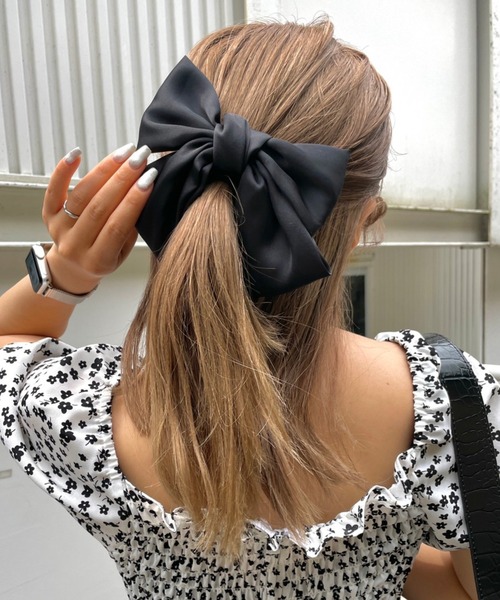 WEGO(ウィゴー)の「WEGO/BIGリボンバレッタ(バレッタ/ヘアクリップ・レディース・ブラック/オフホワイト/ピンク/その他1・FREE)」の8枚目の写真