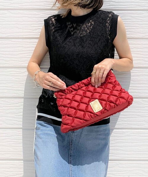 Q(キュー)の「キルトメロンミニショルダー(ショルダーバッグ・レディース・ブラック/ベージュ/ワインレッド・ONE SIZE)」の16枚目の写真