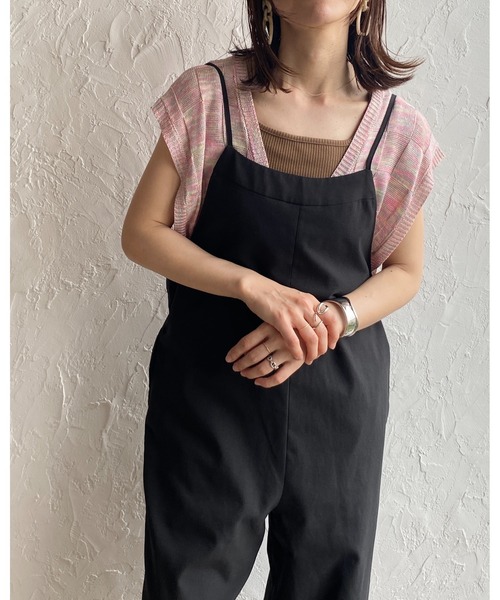She's Closet（シーズクローゼット）の「深Vネックオーバーサイズグラデーション格子柄ニットベスト（ベスト・レディース・ピンク/ライム/グリーン/パープル・FREE）」の9枚目の写真