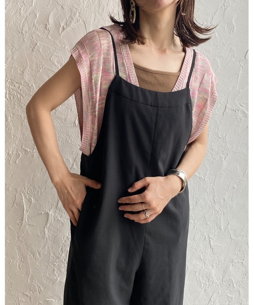 She's Closet（シーズクローゼット）の「深Vネックオーバーサイズグラデーション格子柄ニットベスト（ベスト・レディース・ピンク/ライム/グリーン/パープル・FREE）」の17枚目の写真