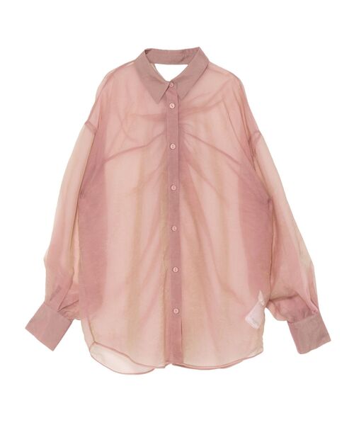 LAGUNAMOON(ラグナムーン)の「バックツイストシアーシャツ(シャツ/ブラウス・レディース・アイボリー/サーモンピンク・FREE)」の14枚目の写真