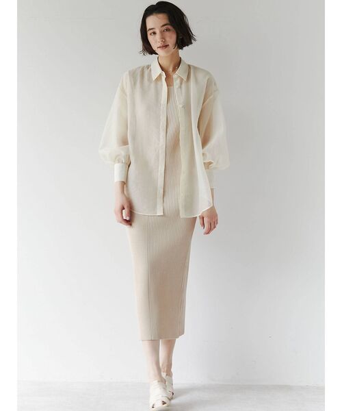 LAGUNAMOON(ラグナムーン)の「バックツイストシアーシャツ(シャツ/ブラウス・レディース・アイボリー/サーモンピンク・FREE)」の17枚目の写真