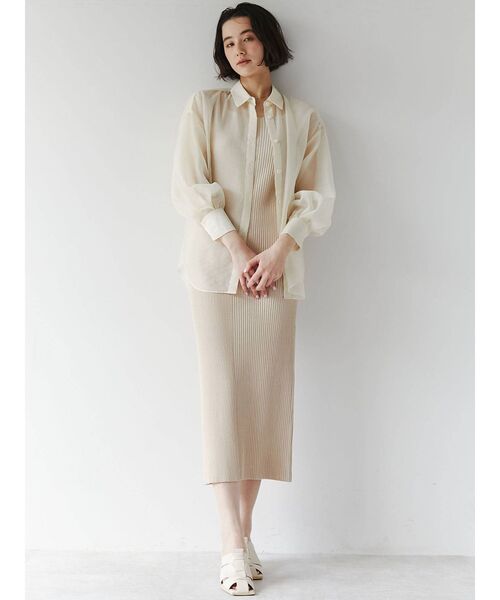 LAGUNAMOON(ラグナムーン)の「バックツイストシアーシャツ(シャツ/ブラウス・レディース・アイボリー/サーモンピンク・FREE)」の19枚目の写真