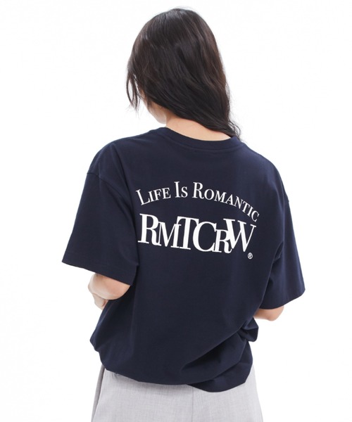 ROMANTIC CROWN(ロマンティッククラウン)の「【ROMANTIC CROWN】RECENT LOGO TEE / ロマンティッククラウン リセント ロゴ Tシャツ(Tシャツ/カットソー・メンズ・ネイビー/ライトイエロー/ホワイト/ライトグレー・LARGE/SMALL/MEDIUM/X-LARGE)」の3枚目の写真