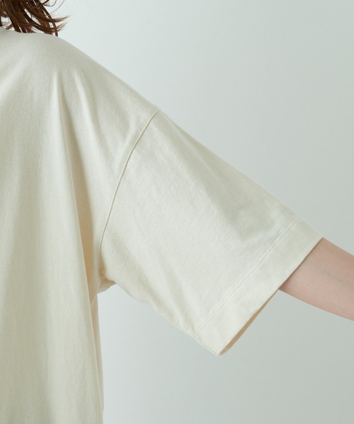 PUAL CE CIN（ピュアルセシン）の「オーガニックコットンプリントチュニック（Tシャツ/カットソー・レディース・グレー/ナチュラル/グリーン・FREE）」の18枚目の写真