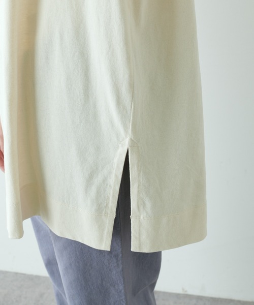 PUAL CE CIN（ピュアルセシン）の「オーガニックコットンプリントチュニック（Tシャツ/カットソー・レディース・グレー/ナチュラル/グリーン・FREE）」の17枚目の写真