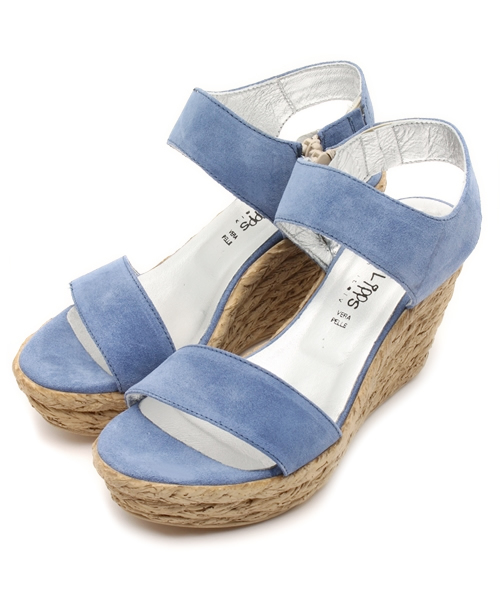 KAREN LIPPS （カレンリップス）の「(KAREN LIPPS) 87001 CINDY CAMOSCIO ANKL STRP WEDGE SANDAL（サンダル・レディース・ブラック/ベージュ/ブルー・35/39/36/37/38）」の3枚目の写真