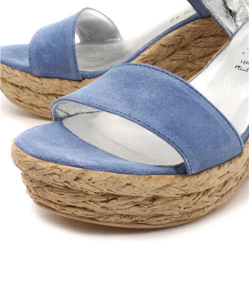 KAREN LIPPS （カレンリップス）の「(KAREN LIPPS) 87001 CINDY CAMOSCIO ANKL STRP WEDGE SANDAL（サンダル・レディース・ブラック/ベージュ/ブルー・35/39/36/37/38）」の8枚目の写真