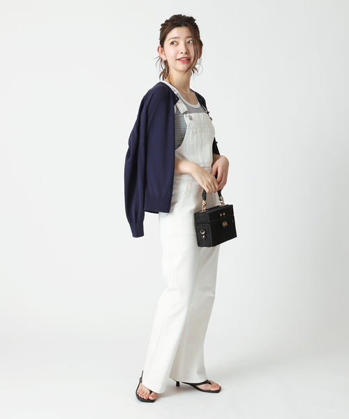 B.C STOCK（ベーセーストック）の「ボックスカゴBAG（かごバッグ・レディース・ブラック/ベージュ・FREE）」の3枚目の写真