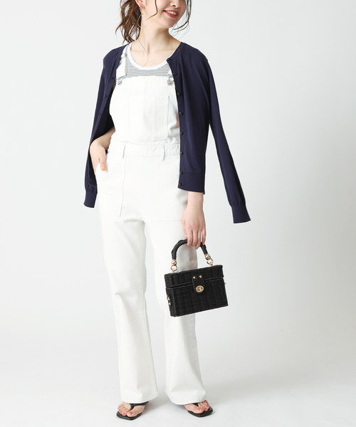 B.C STOCK（ベーセーストック）の「ボックスカゴBAG（かごバッグ・レディース・ブラック/ベージュ・FREE）」の5枚目の写真