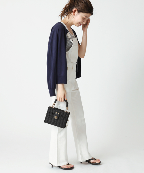 B.C STOCK（ベーセーストック）の「ボックスカゴBAG（かごバッグ・レディース・ブラック/ベージュ・FREE）」の6枚目の写真