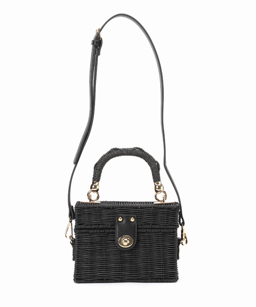 B.C STOCK（ベーセーストック）の「ボックスカゴBAG（かごバッグ・レディース・ブラック/ベージュ・FREE）」の17枚目の写真